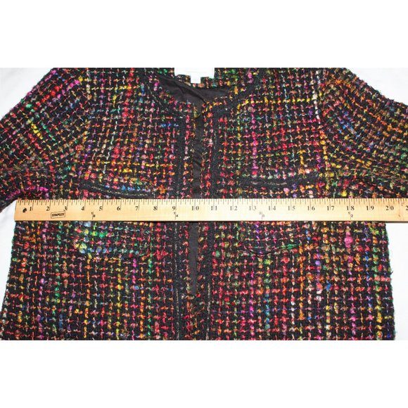 Multicolor Tweed Women's Coat - Picture 12 of 15